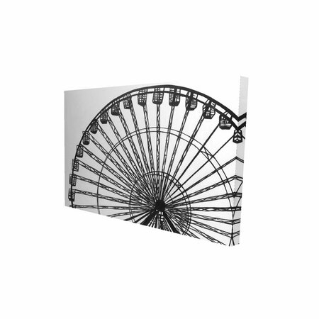 FONDO 12 x 18 in. Monochrome Ferris Wheel-Print on Canvas FO2775755